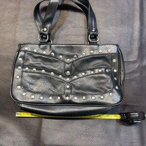 Black Studded Women's Handbag